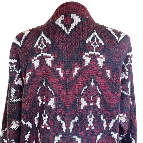 Vintage 1980’s Barnaby’s Geometric Sweater Cardigan Cosby Style M Grandpacore - Picture 5 of 8
